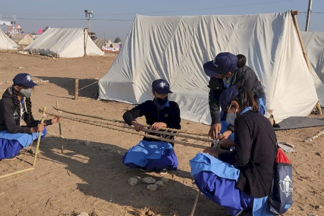 राष्ट्रीय जम्बूरी में जींद की गाइड लड़कियों का शानदार प्रदर्शन 