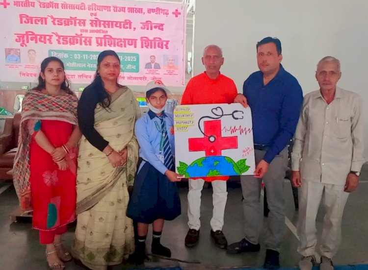 जे.आर.सी. कैम्प के चौथे दिन बच्चों ने सीखी प्राथमिक उपचार की बारीकियाँ, 