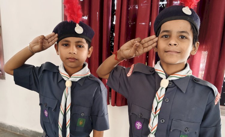 मोतीलाल स्कूल जींद में स्काउट स्थापना दिवस धूमधाम से मनाया गया